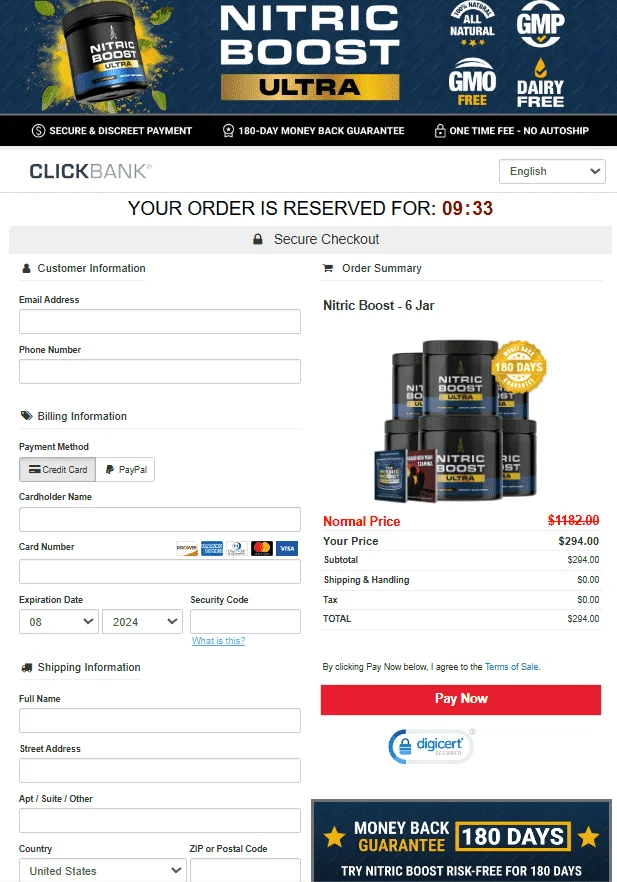 Nitric Boost Order Page
